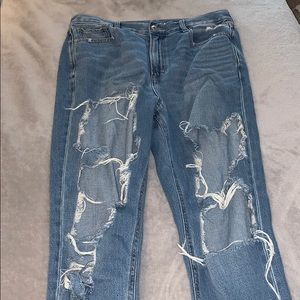 Distressed Mom Jeans